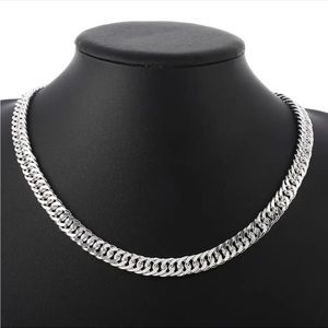 Hot fine Width 6MM chain 925 Sterling Silver Necklaces